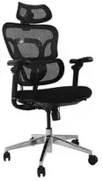 Equip ergonominė biuro kėdė + galvos atrama / porankiai + SFS juoda Lite mažmeninė prekyba