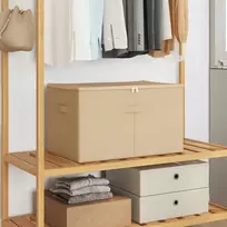 Saugojimo dėžė 6 pcs Kreminė 60 x 43 x 35 cm Neaustinis audinys