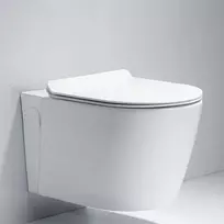 Pakabinamas klozetas be apvado FIT2 7007, 570 mm, su lėto nusileidimo dangčiu, dvigubas nuleidimas 3/6 L, suderinamas su Geberit