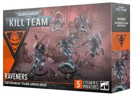Games Workshop Warhammer 40,000 Kill Team: Raveners tiranidų rinktinė (5 miniatiūros)