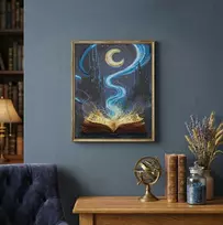 Abris Art Karoliukų siuvinėjimo paveikslo rinkinys „Svajonių knyga“ 23x38 cm