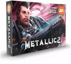 AK Interactive metalinių akrilinių dažų rinkinys modeliui, 6 spalvos