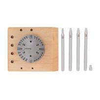 Watch Balance Wheel Hairspring Stand Professional Watch Balance Wheel Holder Pin Punch Base Set for