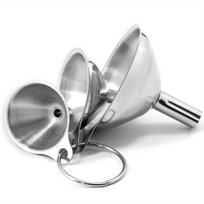 3Pcs/Set Stainless Steel Funnel Kitchen Oil Spill Dispenser Wine Leak Tool Kitchen Funnel Drain Tool 3Pcs