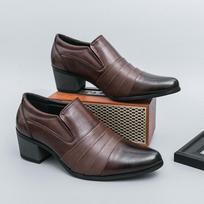 2025 m. vyriški odiniai batai Storas padas Aukštį didinantys Retro stiliaus Šukuosenų meistro batai Juodi Rudi Universalūs botas para hombre 38