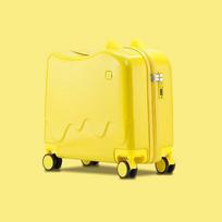JOURHEY SHI Ride-On Kids' Carry-On Luggage 18 inch citrinos geltonos spalvos