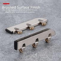 Door Track Stainless Steel Glass Door Pulleys Roller Track Wheel Glass Sliding Door Pulley Window Pulleys Window Set 2