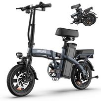 URLIFE F1L Lauko elektrinis dviratis Unisex 48V7.5AH Baterija 350W Elektrinis dviratis 14 colių ratai Miesto kelionėms Sulankstomas E-dviratis mėlyna