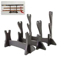 High-quality Density Board Samurai Sword Stand 1 ~ 3 Tier Black Display Rack Flute Holder Tanto 1 Tier
