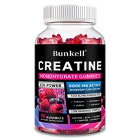 Kreatino monohidrato maisto papildas, su vitaminu B12, 60 guminių saldainių buteliuke 60 Gummies