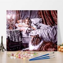 „Pasidaryk pats“ tapyba pagal numerius Amatai Skaitmeninė tapyba aliejiniais dažais Pomėgiai Menai Namų dekoravimas Skaičių tapyba 40x50cm no frame