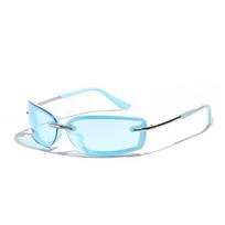Square Candy Color Ladies Semi-metallic Casual Wear Sunglasses