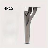 4 vnt. 15 cm elegantiškos metalinės sofos kojelės juodos, auksinės, pilkos spalvos universalus atraminis elementas televizoriaus spintelėms, kavos staliukams, lovoms, vonios spintelėms Black