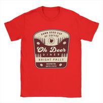 Men's Oh Deer Diner Emblem Alan Wake T Shirt Game Anime 100% Cotton Clothing Vintage Short Sleeve O Neck Tees Summer T-Shirts S