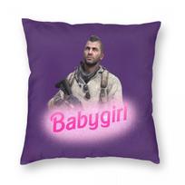 Call Of Duty John Soap MacTavish Babygirl Square Pillowcase Polyester Linen Velvet Printed Pillow Case Home Cushion Cover 18 12x12Inch