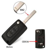 Protective shell for 2/3-button folding car remote key for Peugeot Partner 206 207 307 308 407 for Citr~2662