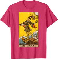 The Fool Tarot Card Major Arcana Zero 0 Graphic Print Cotton T-Shirt Casual Trip Wear S