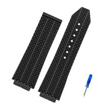 26mm * 19mm 25mm*17mm Aukštos kokybės silikoninės gumos laikrodžio dirželis, tinkantis HUBLOT ratlankio laikrodžio dirželiams vyriškas Didelis dirželis 26-19mm