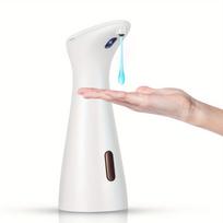 Automatinis muilo dozatorius be prisilietimo, 200 ml - Maitinamas baterijomis, infraraudonųjų spindulių indukcija, be latekso, idealus vonios kambariui ir virtuvei balta
