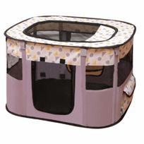 Comfortable Portable Pet Playpen Collapsible Breathable Folding Pet Cage 300D Oxford Cloth Removable Dog Enclosure Travel violetinė