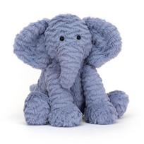 Jellycat Fuddlewuddle dramblio pliušinis žaislas, vidutinio dydžio, (9 colių) pilka spalva