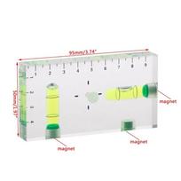Didelio tikslumo skaidrus dvipusis magnetinis gulsčiukas Mini gulsčiukas MAS 1pc white