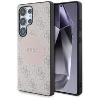 Dėklas Samsung Galaxy S25 Ultra Guess 4G Magsafe Rožinis
