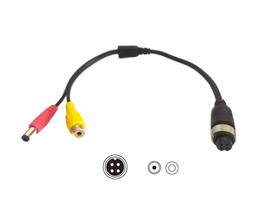 Redukcija Adapter Perėjimas Kištukas 4-Pin (Iš monitoriaus pusės) Na Rca (Iš kameros pusės)