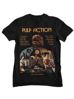 Pulp Fiction Retro Kino Plakatas Marškinėliai Unisex Moterims Laisvalaikio Medvilniniai Tarantino Nusikaltimų Streetwear Marškinėliai XL