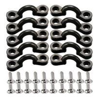 1 Set Kayak Rope Buckle with Screws Boat Drawstring C-Shaped Fixing Buckle Canoe Parts Replacement Accessories Repair Kit 10 pcs