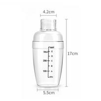 300/500/700/1000ml Acrylic Milk Tea Shaker Cocktail Juice Shaker Bottle Juice Mixer Bar Supplies 300ml
