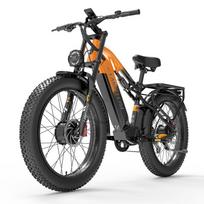 Lankeleisi MG800 Elektrinis dviratis 1000W Variklis 48V20AH Samsung Baterija 26 * 4.0 colių Padanga Ximano 7 pavarų 45KM/H Miesto Kalnų Elektrinis dviratis Orange juoda