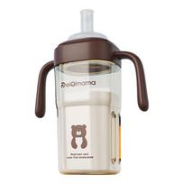 Peiqi Mama PPSU Šiaudelis Mokomasis Buteliukas 300ml gray
