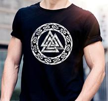 Viking T shirts Valknut T-Shirt Norse Odin Viking Thor Ragnarok Loki Viking Tee 3XL