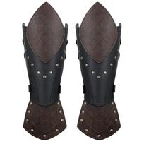 Adjust Armor Bracers for Adult Elven Arm Guards Cosplay Party Costume Role Playing Arm Gauntlets Photo Arm Decorations tamsiai ruda spalva