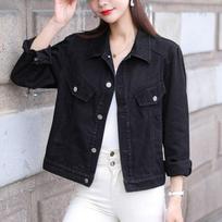 Korean Fashion Hong Kong Style Jeans Coat Autumn Winter Denim Jacket Women Tops Short Jackets Solid Color Loose Clothes L juoda
