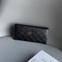Top Quality Genuine Leather Women Wallets Caviar Long Purse Diamond Quilted Camellia Clutch Bag High Capacity Phone Purses Billfold Without Logo juoda