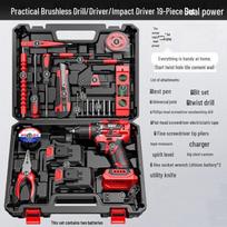 Oulaide 21V Brushless Lithium-Ion Cordless Drill Tool Kit CN plug (adapter included)