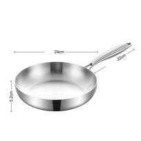 316 Stainless Steel Frying Pan Non-Stick Pan Fried Steak Pot Uncoated Home Kitchen Cookware For Gas Stove and Induction Cooker