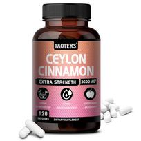 Taoters Ceylon Cinnamon Turmeric Complex Capsules Support Blood Glucose and Metabolic Health 120 capsules 120 capsules