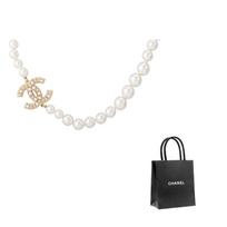 CHANEL perlinis chokerio vėrinys moteriškas baltas balta