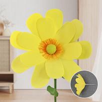 50cm Giant Foam Flower PE Foam Large Artificial Flower New 3D Chrysanthemum Flower geltona