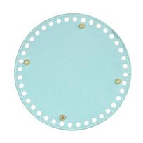 20*20cm Apvalus PU Odos Krepšio Dugnas Nėrimo Krepšių Pagrindas Su Skylutėmis PASIDARYK pats Nėrimo Rankų Darbo Dugnai Rankinės Aksesuarai šviesiai žalios spalvos