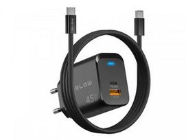 Wall charger USB-A USB-C PD 45W + cable