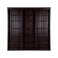 Iš pušies masyvo knygų spinta rudos spalvos 222x223 cm Anita – Støraa