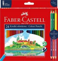 Faber-castell pieštukinės kreidelės "pilies" kolekcija, 24 spalvos