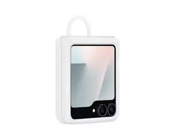 SAMSUNG Silicone Cover with Ring phone case for Galaxy Z Flip 6 (F741) | Z Flip7 FE (F761) white (Damaged Package)