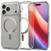 Telefono dėklas iPhone 17 Pro skaidrus aukso spalvos Spigen