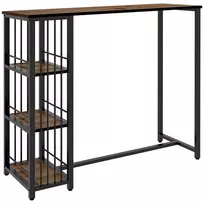Baro stalas Homcom 120x40x105cm., juodos spalvos 