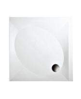 Dušo padėklas PAA ART KV90 akmens masės 90x90 cm su paneliu, baltas